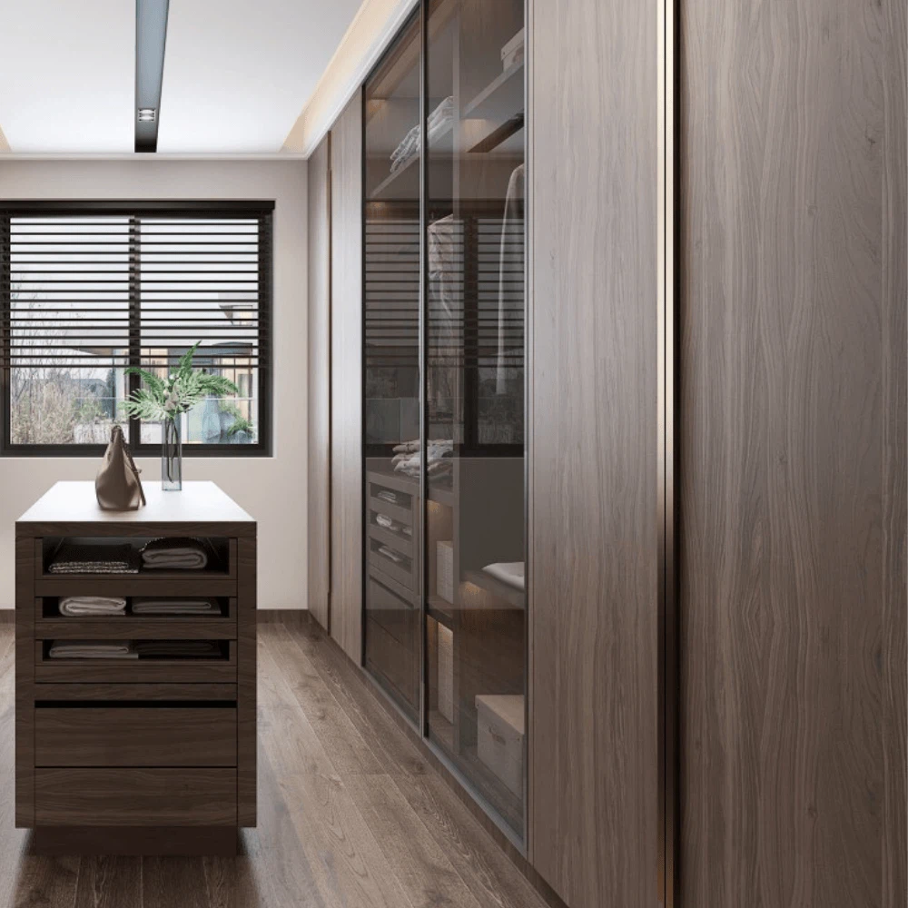 modern walnut walk in closet design modern walnut walk in closet design