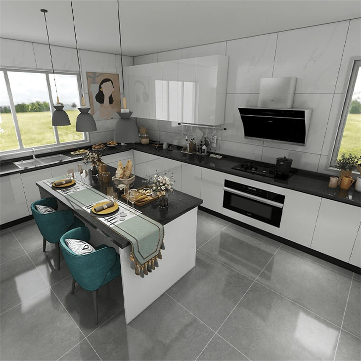 White High Gloss Kitchen Wall Units
